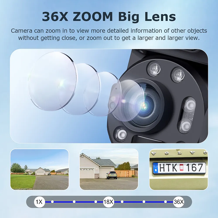 Doble Camara Metalica 36x Potente ZOOM 4G Chip movil compatible todas las compañias 4