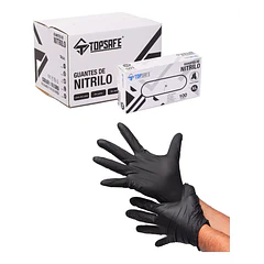 Guantes de Nitrilo color negro 3.5 gr. (10 cajas de 100 und.)