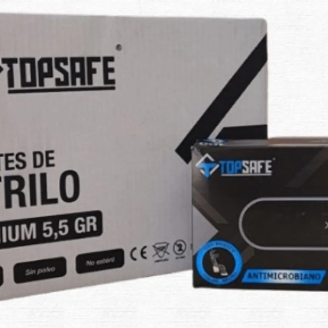 Guante Nitrilo negro ultra resistente 5.5 gr. (10 cajas de 100 und.) 1