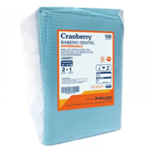 Babero dental Cranberry 36x46 cm. (Pack 100 und.)