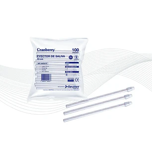 Eyector de Saliva Cranberry (100 und.)