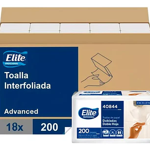 Toalla Interfoliada Elite doble hoja  18x200