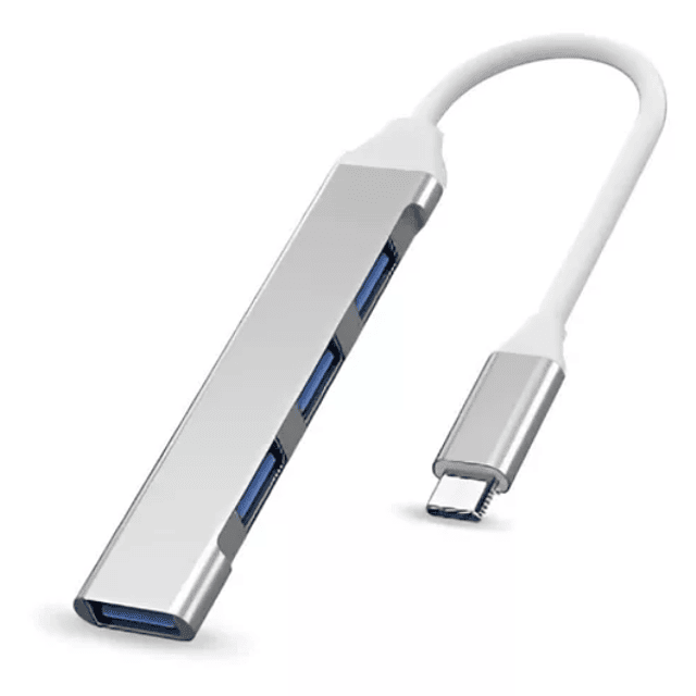 Usb Hub Tipo C 4 Puertos Adaptador Convertidor Usb 3.0 2.0