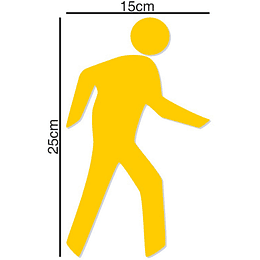  Ruta de Piso Formato "Hombre Caminando"