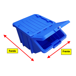 Caja Plástica Apilable con Tapa