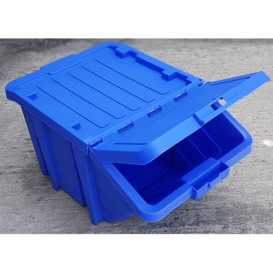 Caja Plástica Apilable con Tapa