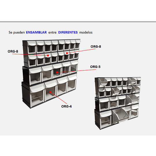 Caja Plástica con Cajones Abatibles 