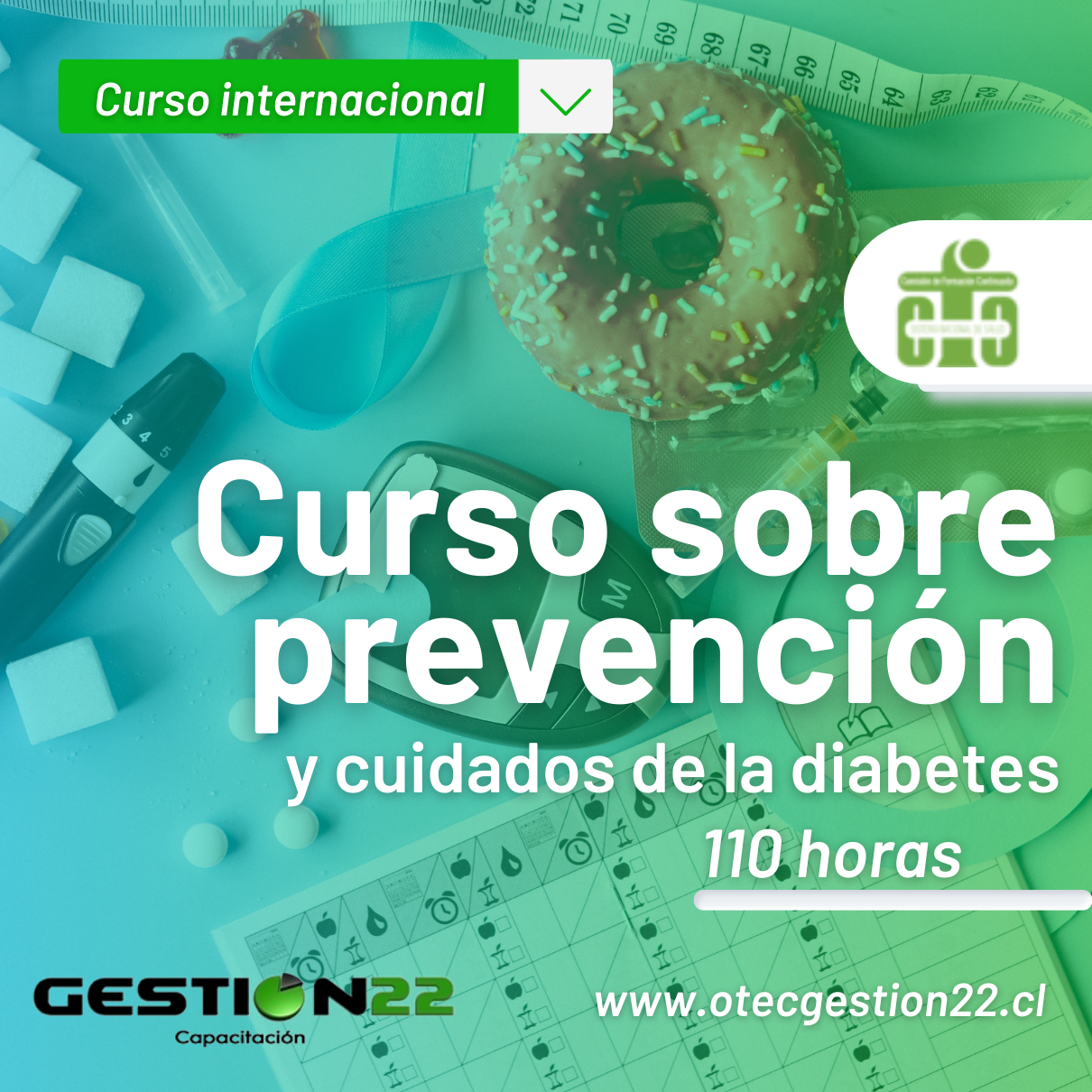 Curso sobre prevención y cuidados de la diabetes para enfermería ( 110 hrs)