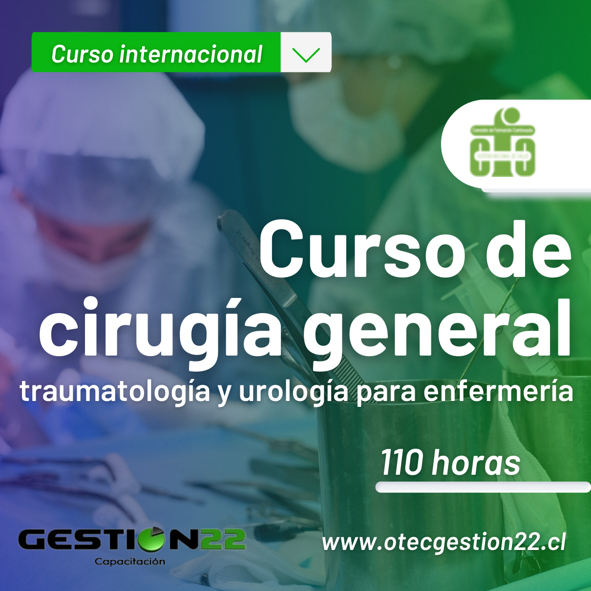 Curso de cirugía general, traumatología y urología para enfermería ( 110 hrs)