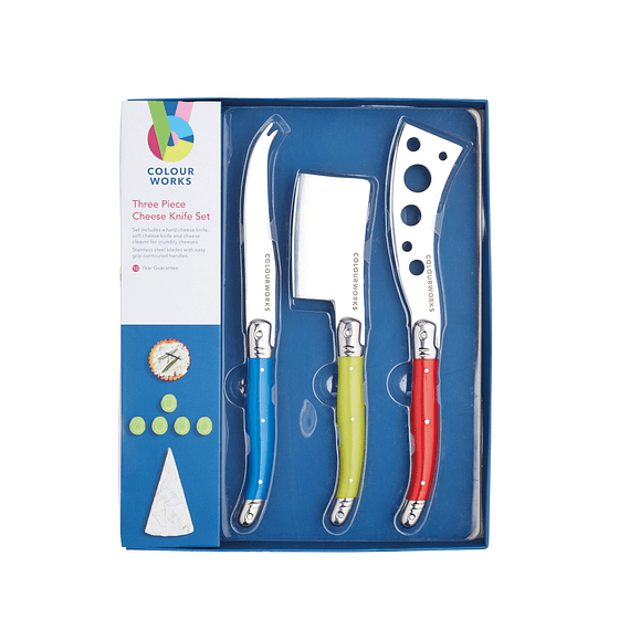 Set de 3 Cuchillos Queso | Colourworks