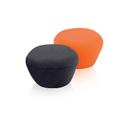 Set de 2 Tapones de Silicona Espumante | Negro & Naranjo