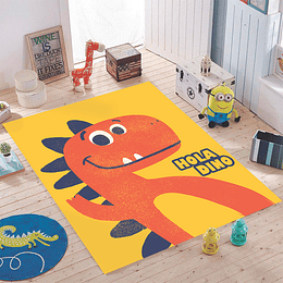 Alfombra Vinílica Infantil | Hola Dino | 110 x 140 cm