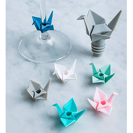 Set de Tapón y Marcadores de Copas Origami