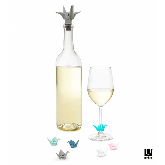 Set de Tapón y Marcadores de Copas Origami