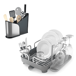 Organizador de Utensilios Extensible Furlo + Secaplatos Holster Gris