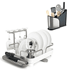 Organizador de Utensilios Extensible + Secaplatos Holster Blanco