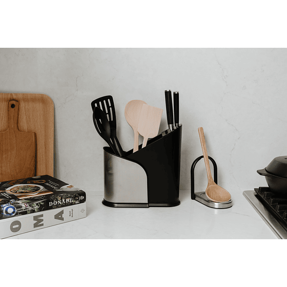 Organizador de Utensilios Extensible + Secaplatos Holster Blanco