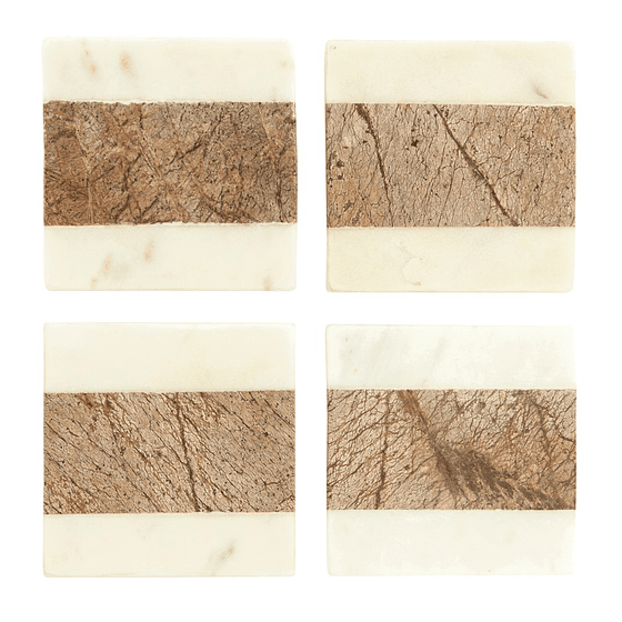 Set de 4 Posavasos | Mármol