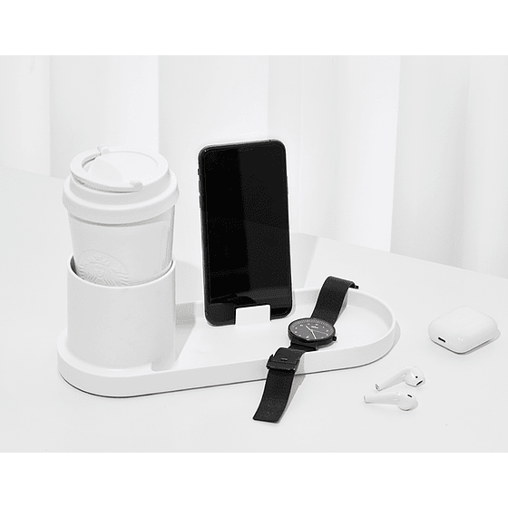 Bandeja con Soporte Marfil