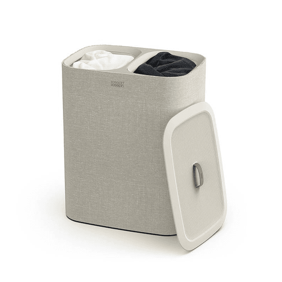 Canasto Dual Ropa Sucia Tota 90L Ecru | Joseph Joseph