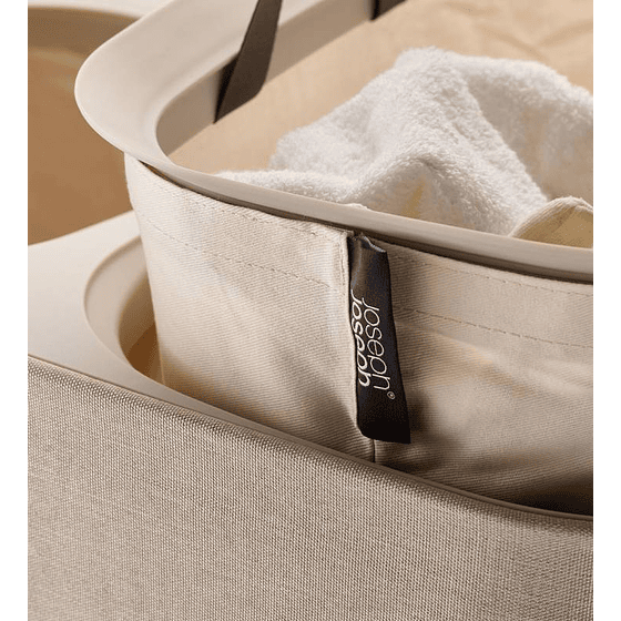 Canasto Dual Ropa Sucia Tota 90L Ecru | Joseph Joseph