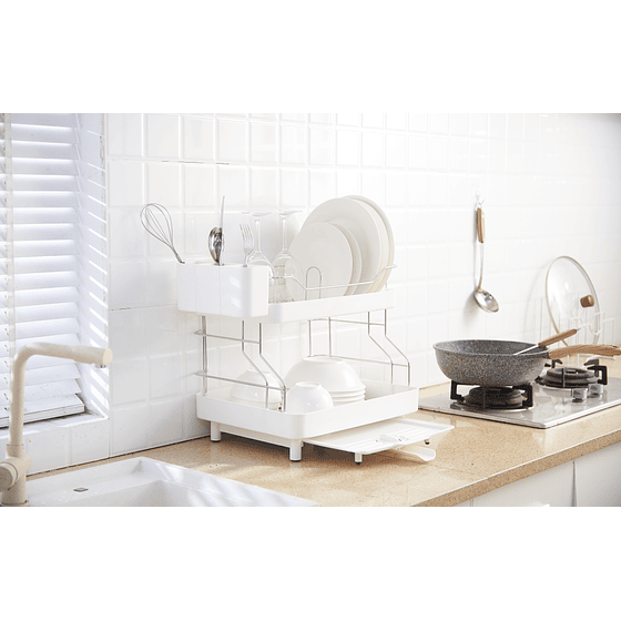 Secaplatos  | 2 Pisos  |  Blanco