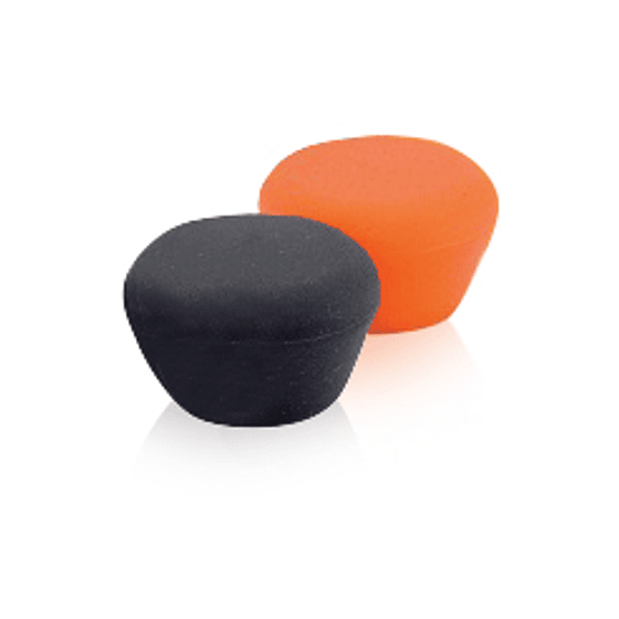 Set de 2 Tapones de Silicona Espumante | Negro & Rojo oscuro