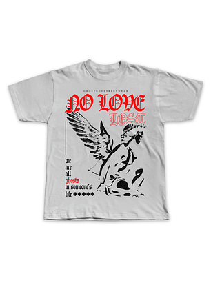 Polera manga corta - No Love (blanca)