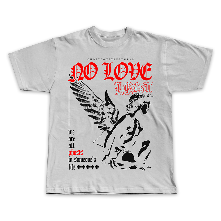 Polera manga corta - No Love (blanca) 1