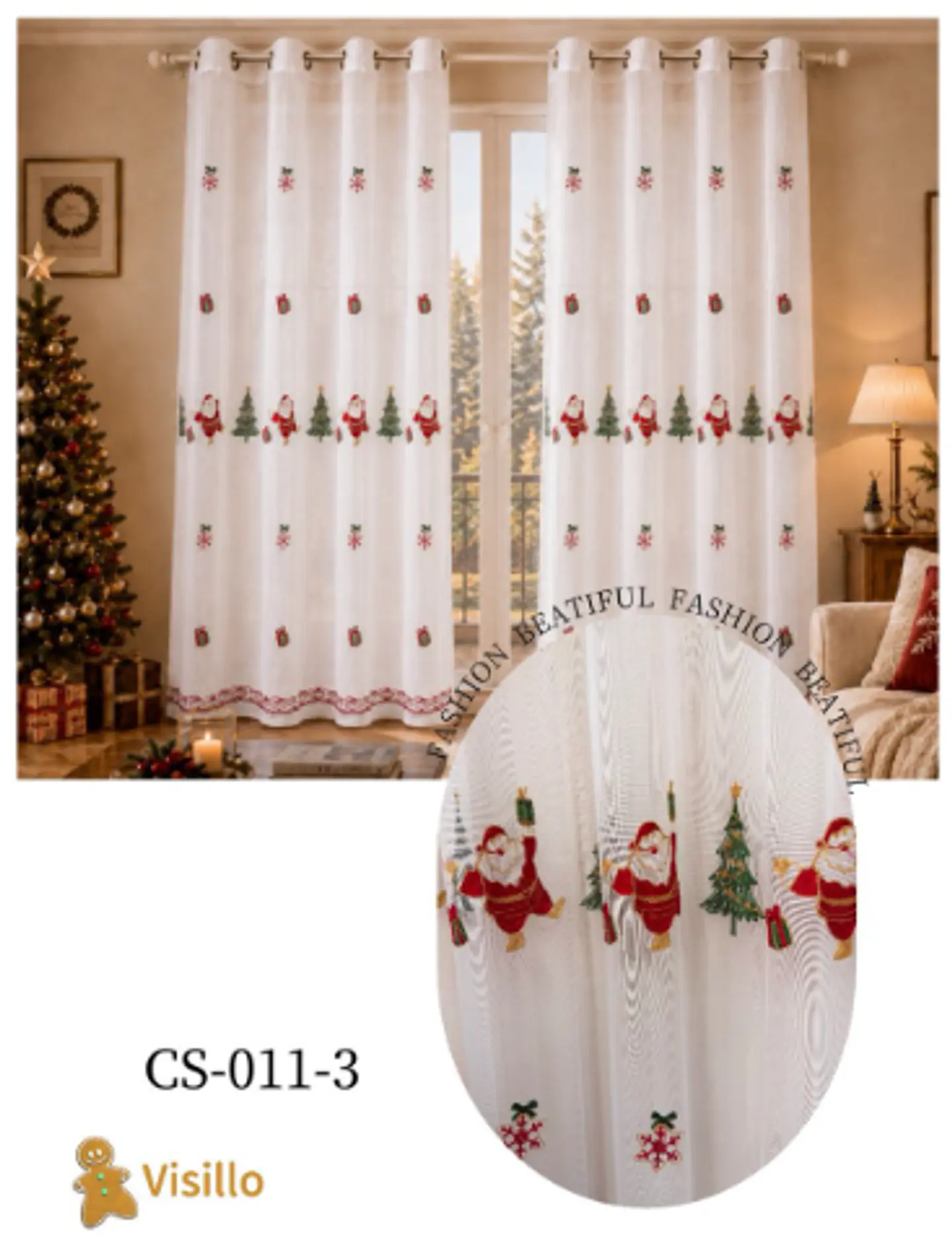 Visillo Cortina Navidad 2