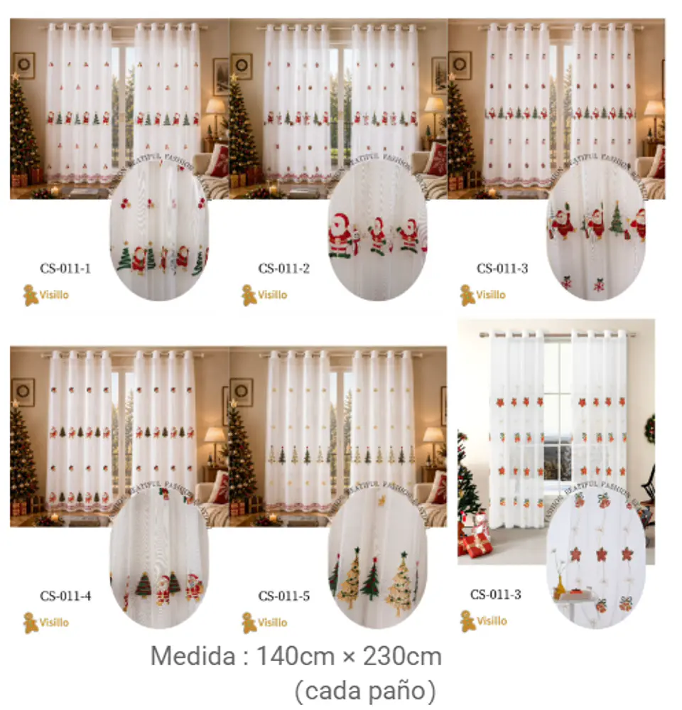 Visillo Cortina Navidad 7