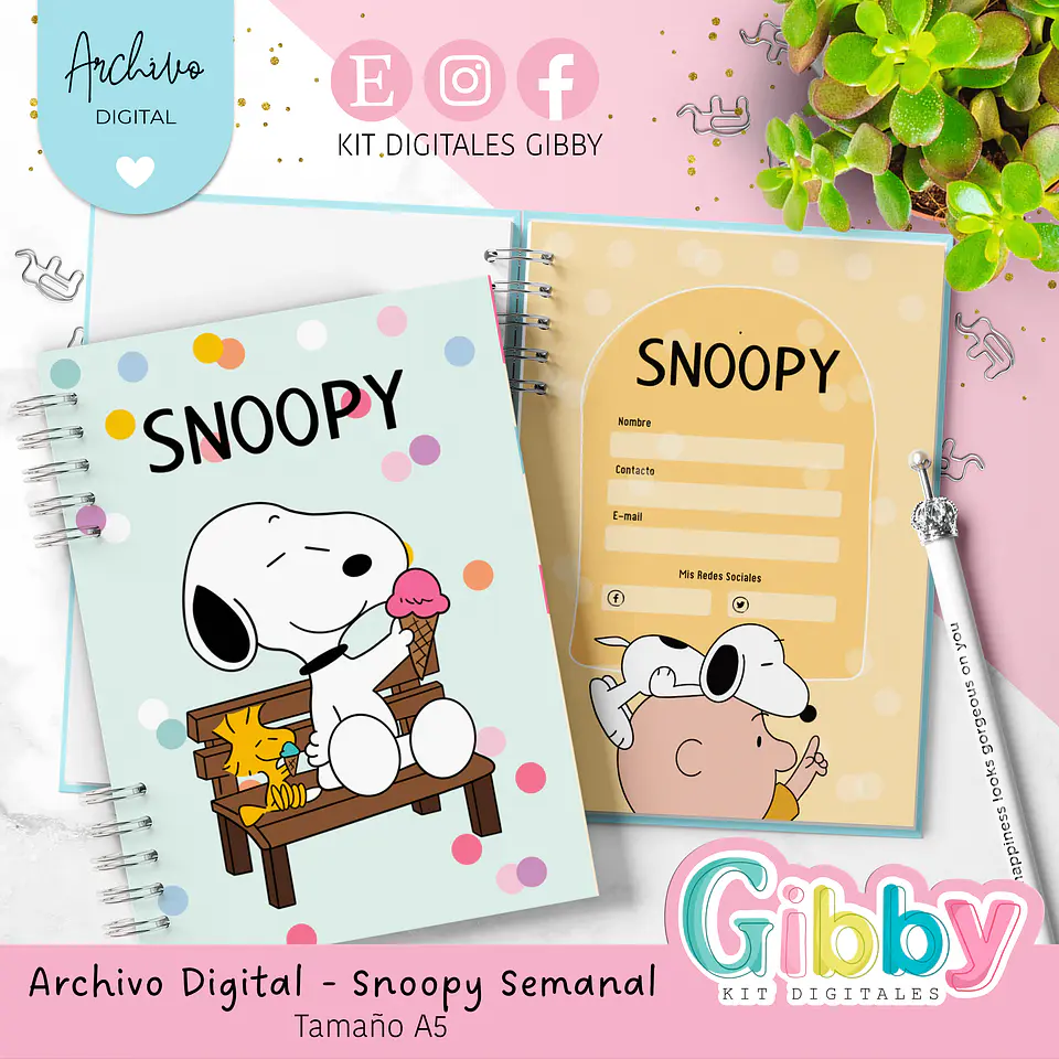 Archivo Digital - Planner Snoopy 2026  1