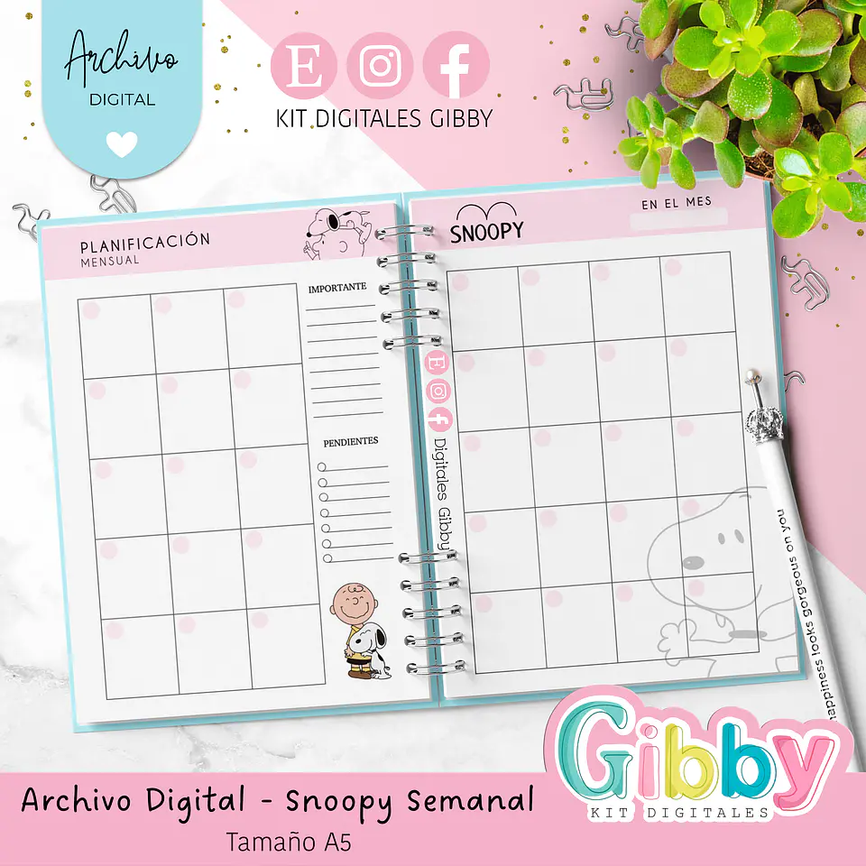 Archivo Digital - Planner Snoopy 2026  2