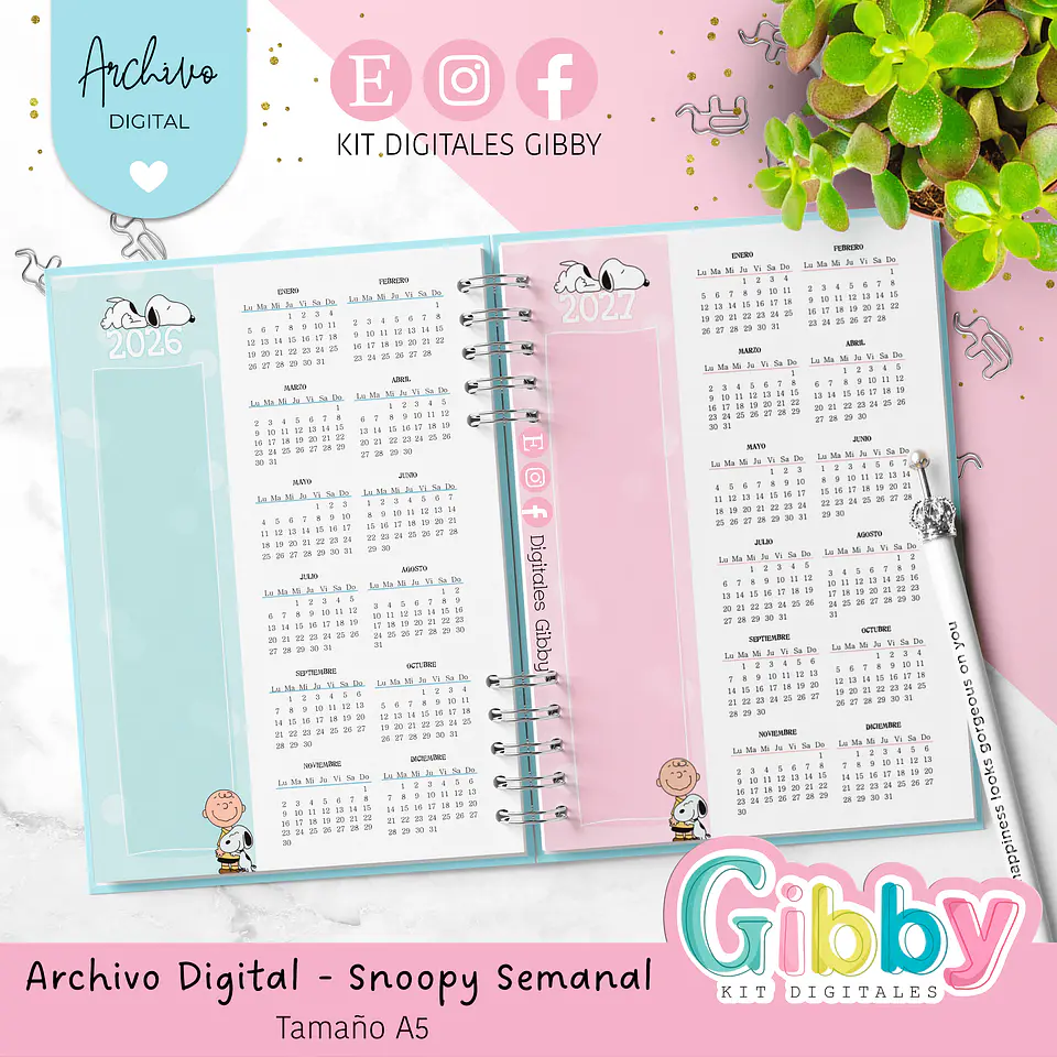 Archivo Digital - Planner Snoopy 2026  3