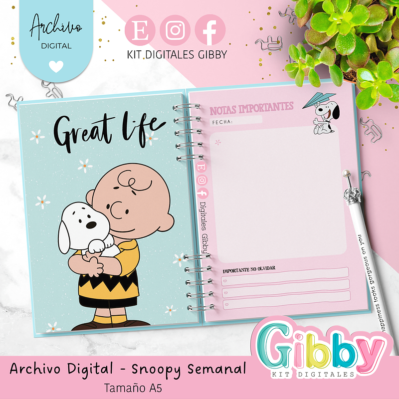 Archivo Digital - Planner Snoopy 2026  5
