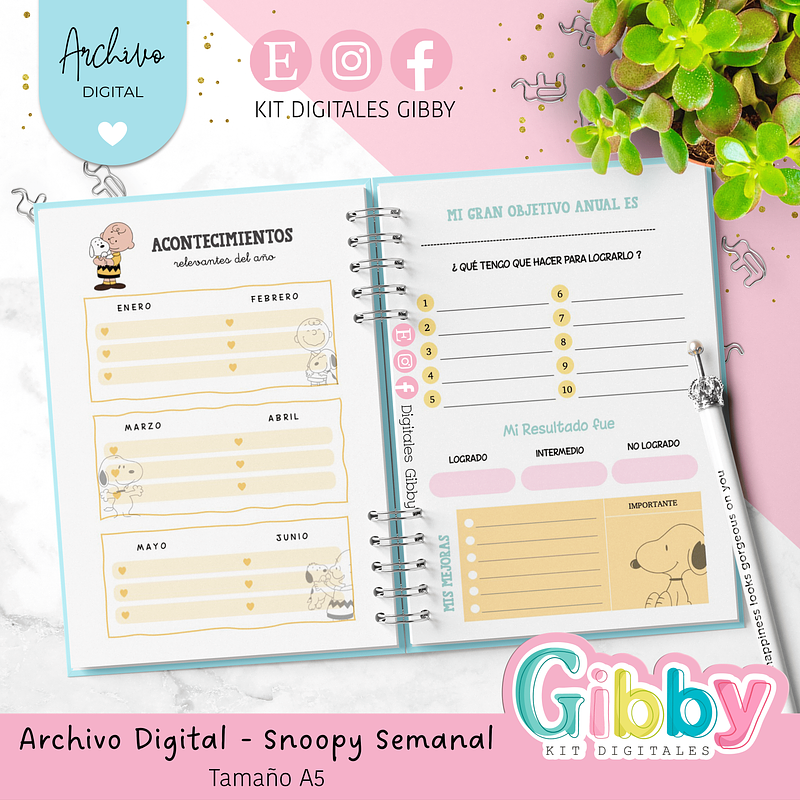 Archivo Digital - Planner Snoopy 2026  7