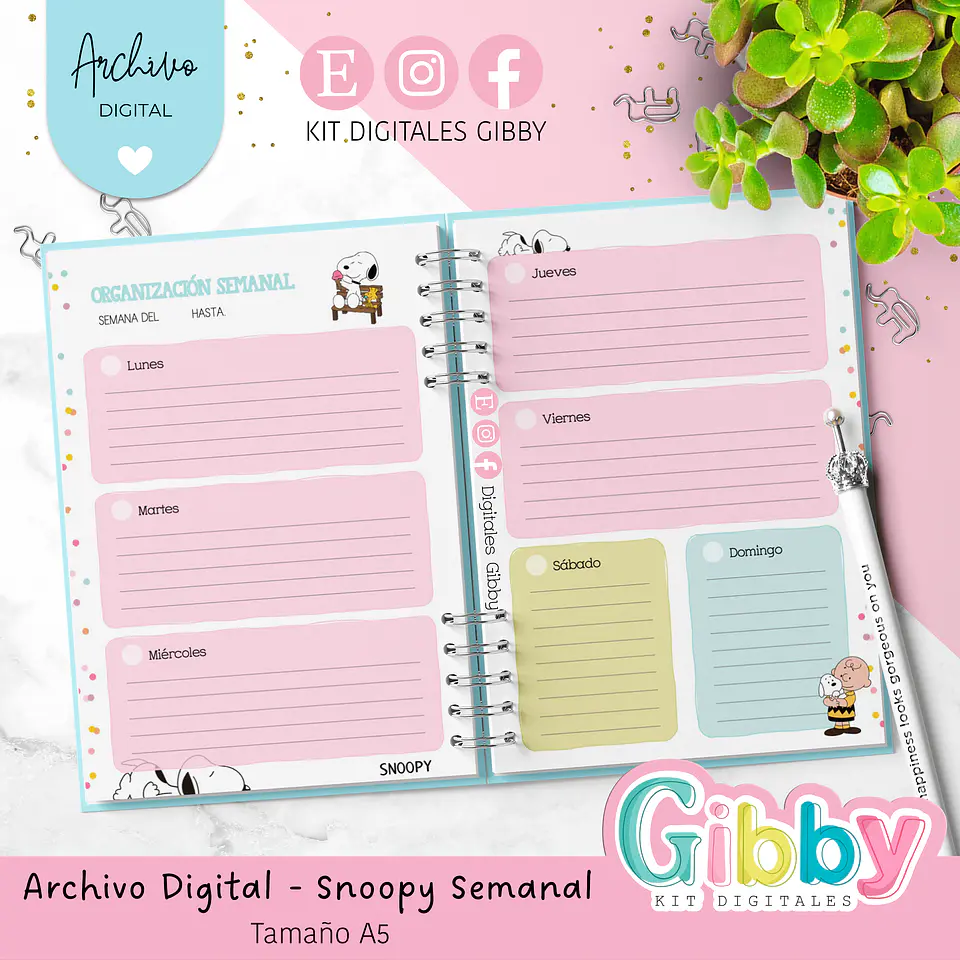 Archivo Digital - Planner Snoopy 2026  8
