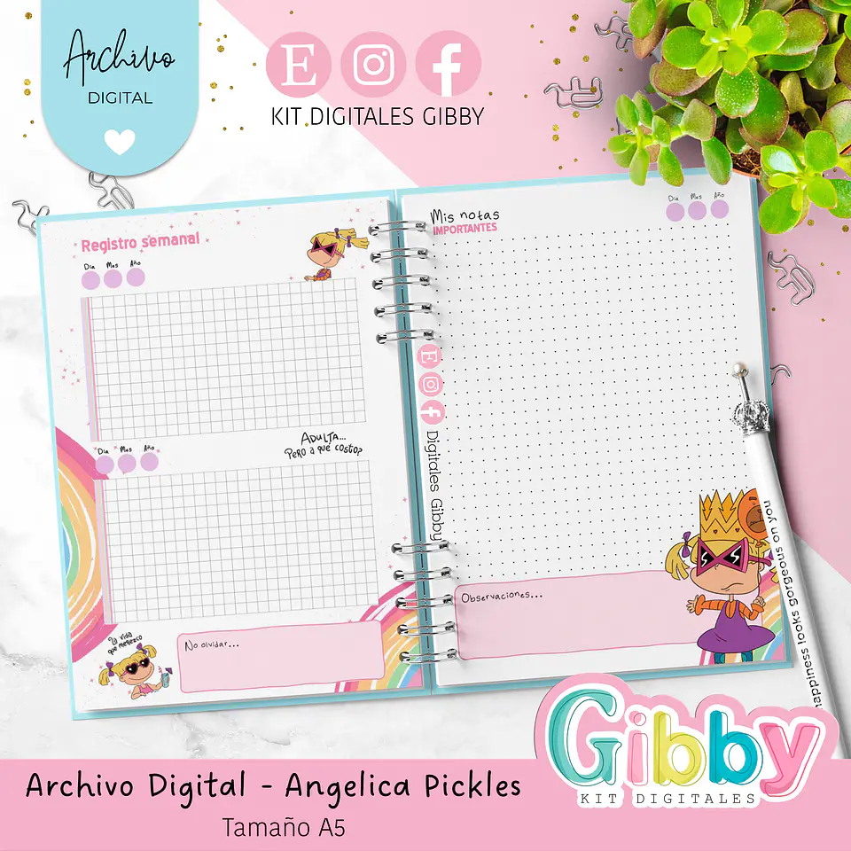 ARCHIVO DIGITAL  - Bello planner angelica A5 año 2026 5