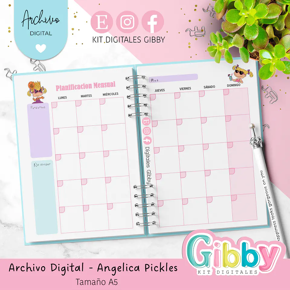 ARCHIVO DIGITAL  - Bello planner angelica A5 año 2026 4