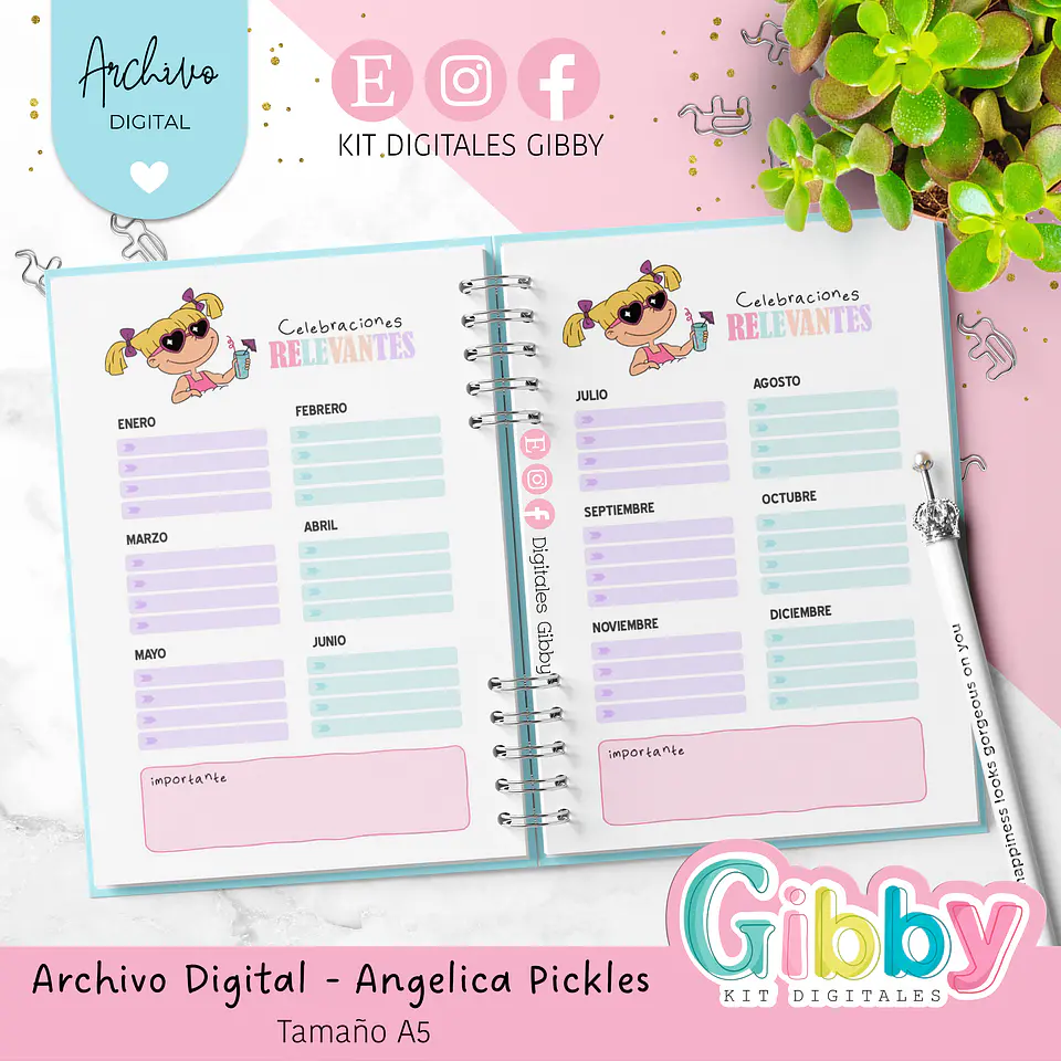 ARCHIVO DIGITAL  - Bello planner angelica A5 año 2026 3