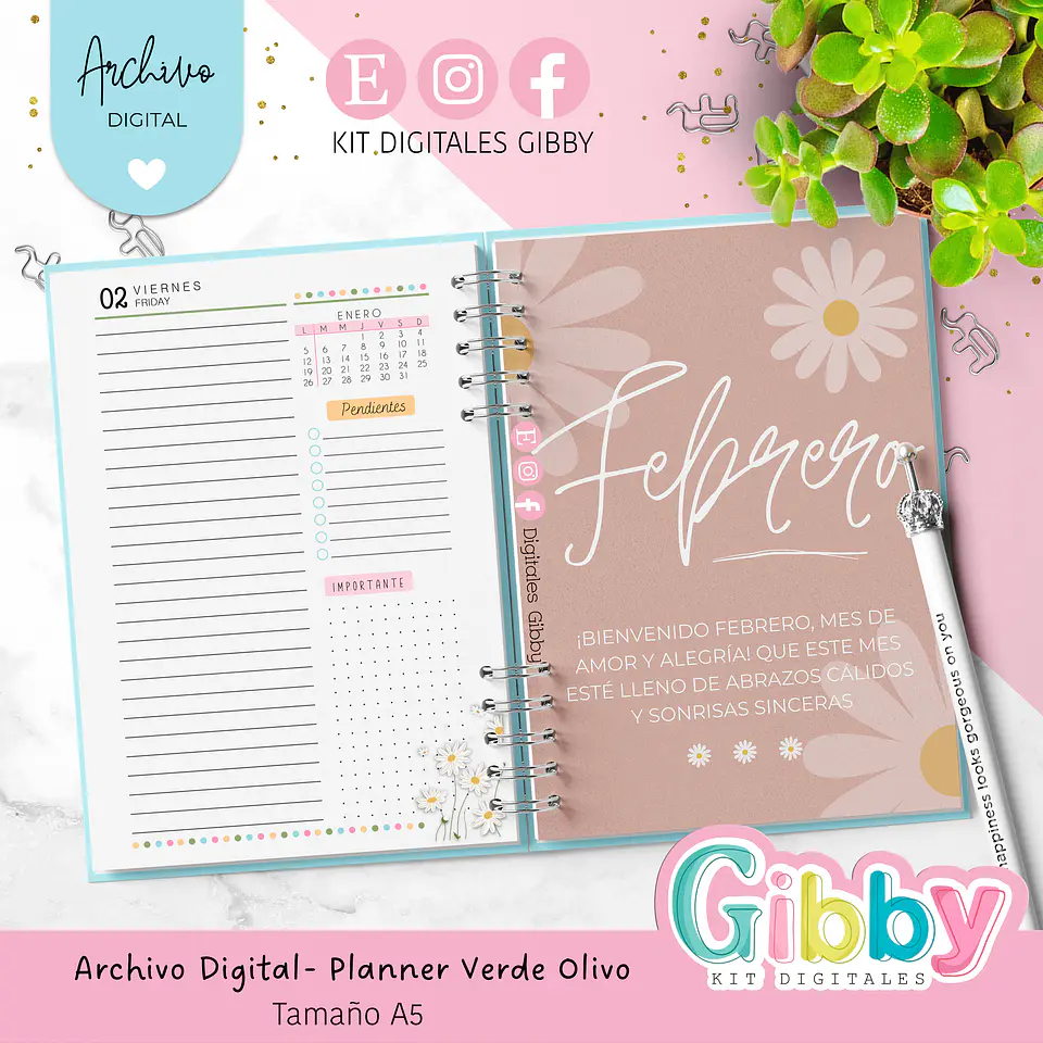 ARCHIVO DIGITAL 2026 - Agenda fechada 2026 verde oliva  5