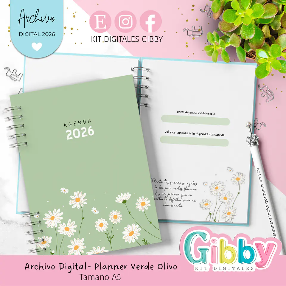 ARCHIVO DIGITAL 2026 - Agenda fechada 2026 verde oliva  1