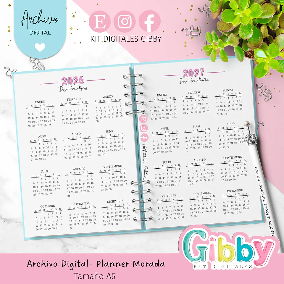ARCHIVO DIGITAL - Agenda morada clásica 2026 (PDF-PPTx) 2