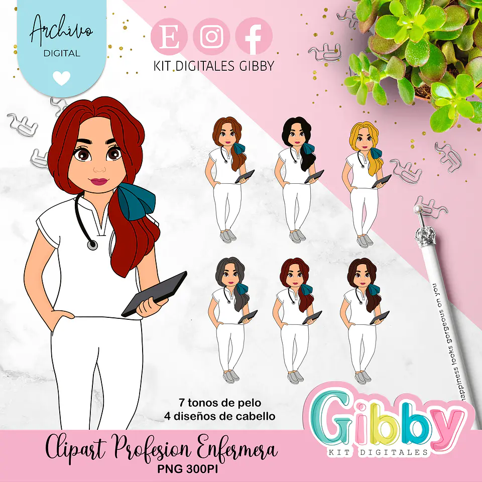 Clipart Enfermera - Área de la salud 2