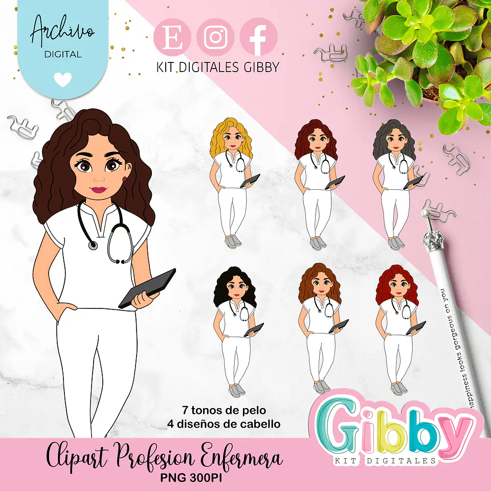 Clipart Enfermera - Área de la salud 5