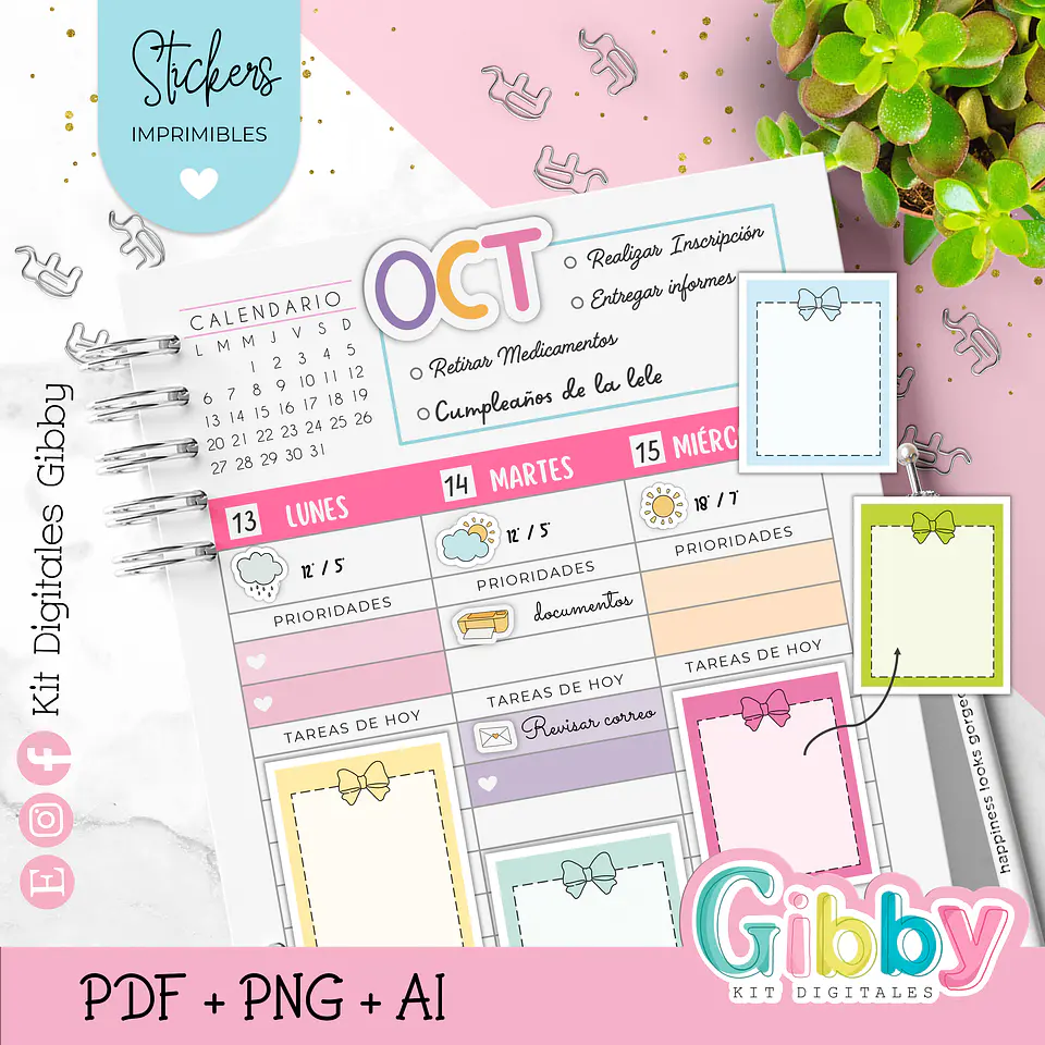 Stickers y/o Pegatinas para planner - Agendas  8