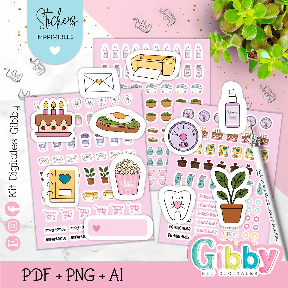Stickers y/o Pegatinas para planner - Agendas  4