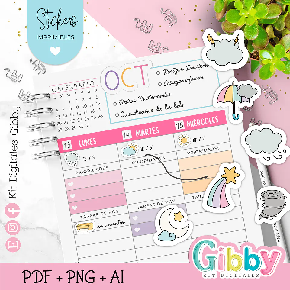 Stickers y/o Pegatinas para planner - Agendas  5