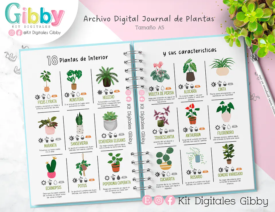 Kit Archivo - Journal registro de plantas  2