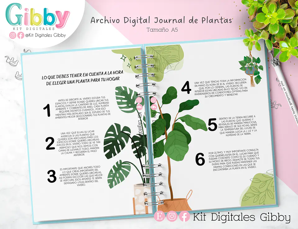 Kit Archivo - Journal registro de plantas  3